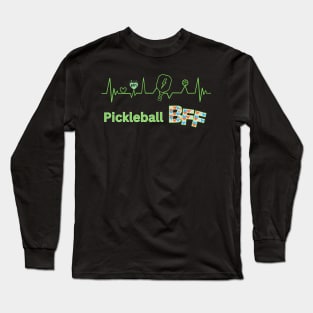 Pickleball player best friend forever BFF  Green Long Sleeve T-Shirt